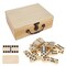 WE Games Double 6 Dominoes with Spinners with Natural Wooden Treasure Box